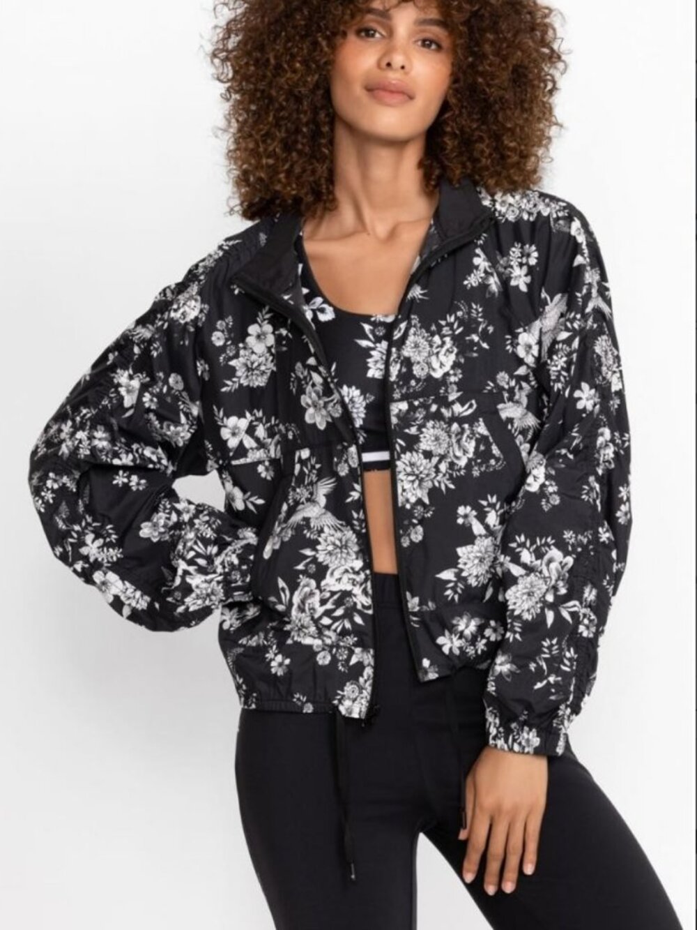 JOHNNY WAS~"Bee Active" Dreamer Ruched Sleeve Parachute Jacket